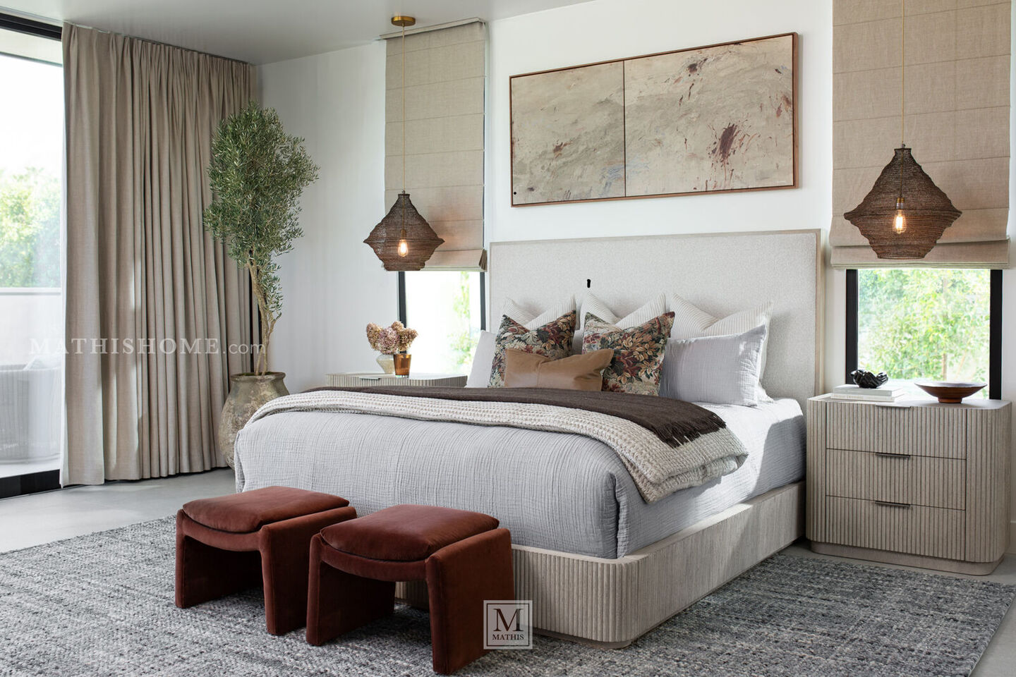 Bernhardt Lucerne Panel Bed in Contemporary Bedroom